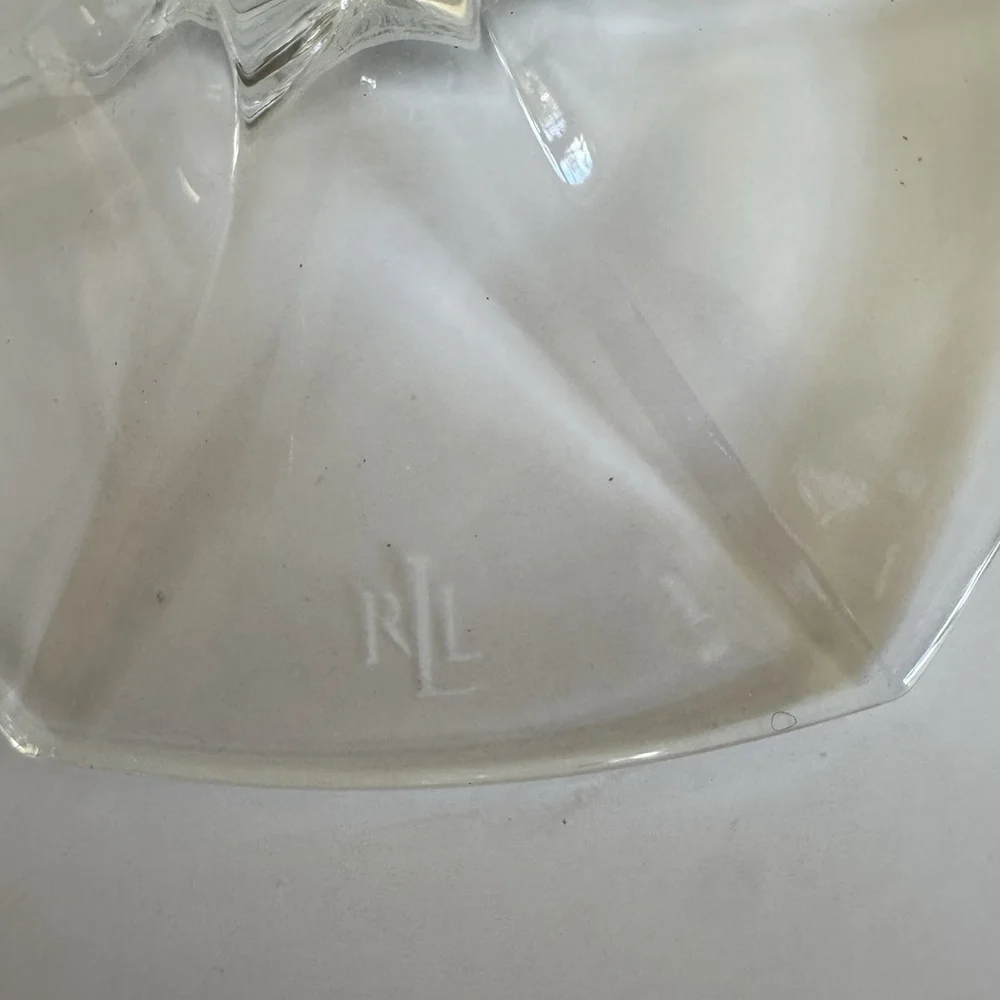 Ralph Lauren Lumiere Crystal Goblets, Etched LRL Set Of 4 RARE**